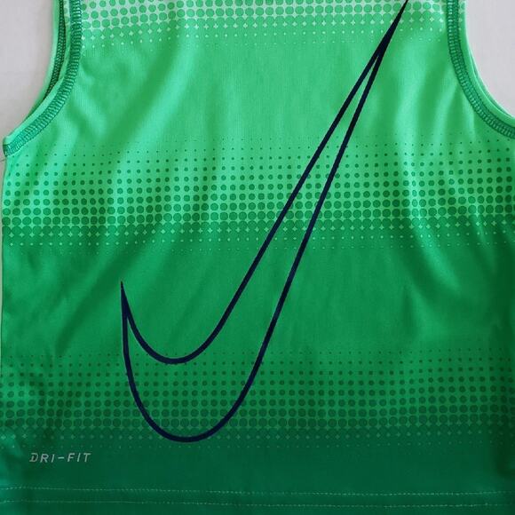 Nike Green Tank 2T Ombre Dots Sleeveless Shirt Dri-Fit - Picture 3 of 6